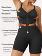 SHAPERX Women's Shapewear Bodysuit Tummy Control Seamless Zip-Up Body Shaper Waist Defining Silhouette