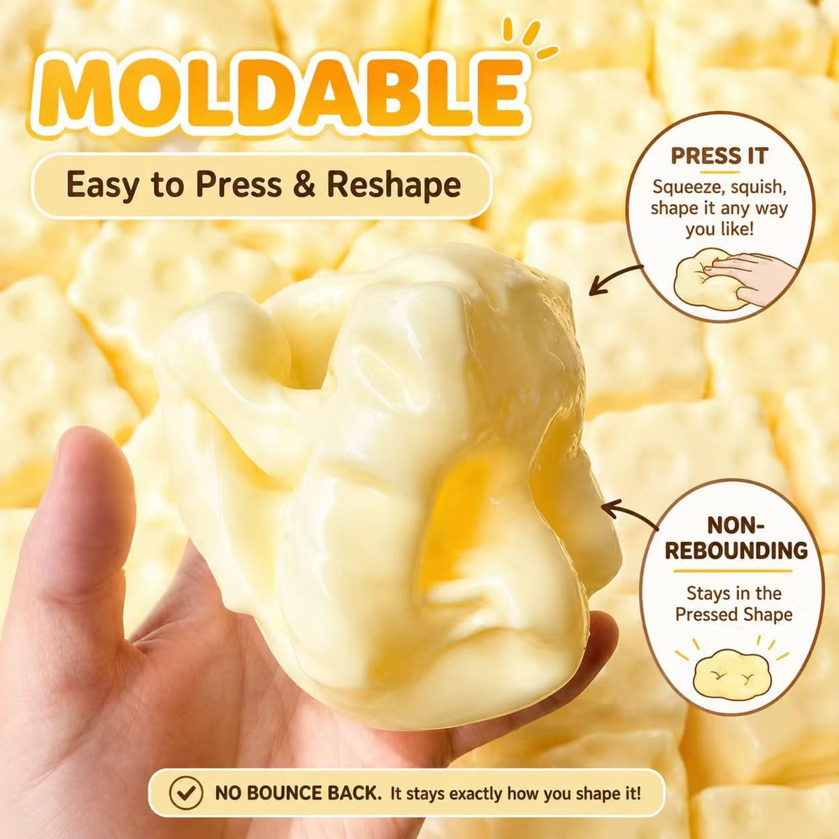 Cheezzy™ — Satisfying Cheese Squishy