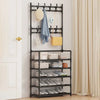 Five Layer Shoe Rack Simple Shoe Rack Integrated Storage Rack Household Shoe Rack Multifunctional Clothes Rack Coat Rack 2-piece